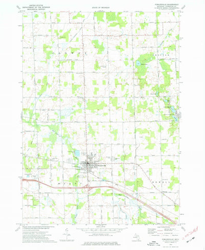 United States Geological Survey Fowlerville, MI (1973, 24000-Scale) digital map