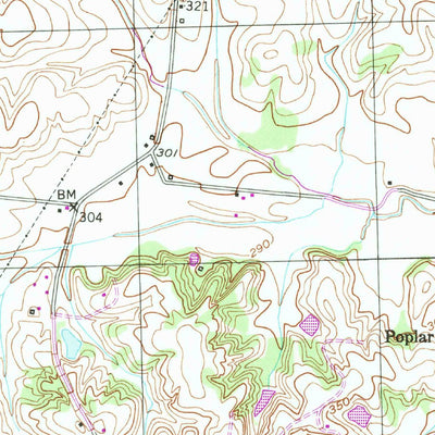 United States Geological Survey Fowlkes, TN (1952, 24000-Scale) digital map