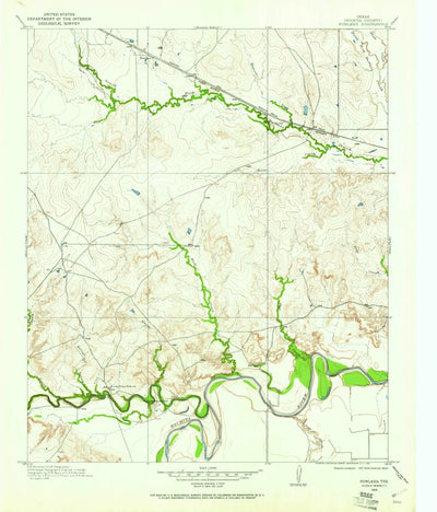 United States Geological Survey Fowlkes, TX (1916, 24000-Scale) digital map