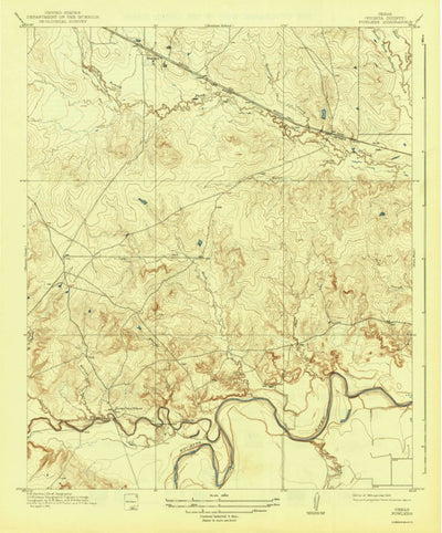 United States Geological Survey Fowlkes, TX (1919, 31680-Scale) digital map