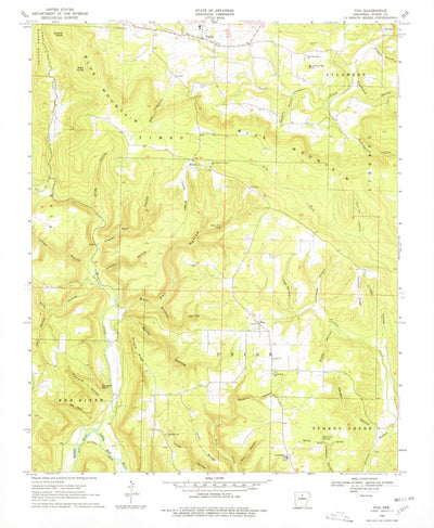United States Geological Survey Fox, AR (1969, 24000-Scale) digital map