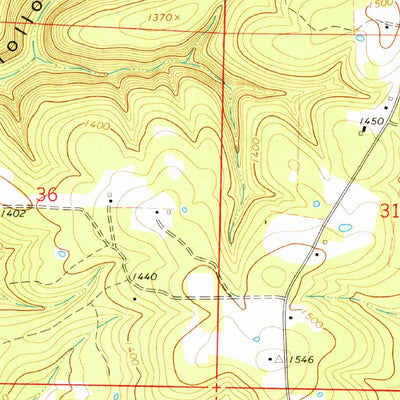 United States Geological Survey Fox, AR (1969, 24000-Scale) digital map
