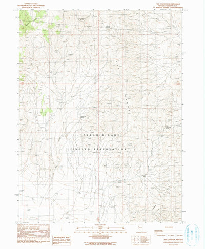United States Geological Survey Fox Canyon, NV (1990, 24000-Scale) digital map