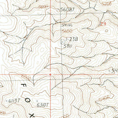 United States Geological Survey Fox Canyon, NV (1990, 24000-Scale) digital map