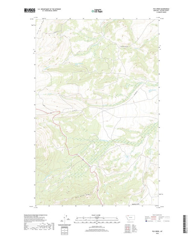 United States Geological Survey Fox Creek, MT (2020, 24000-Scale) digital map