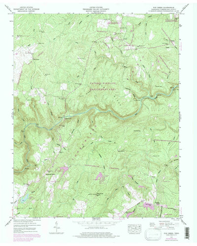 United States Geological Survey Fox Creek, TN (1946, 24000-Scale) digital map