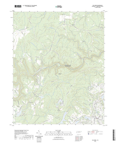 United States Geological Survey Fox Creek, TN (2022, 24000-Scale) digital map