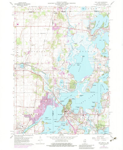 United States Geological Survey Fox Lake, IL-WI (1960, 24000-Scale) digital map