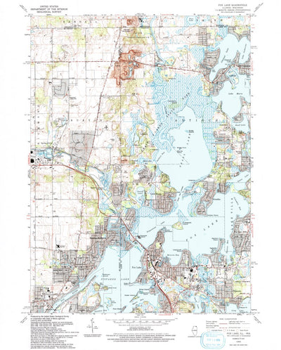 United States Geological Survey Fox Lake, IL-WI (1993, 24000-Scale) digital map