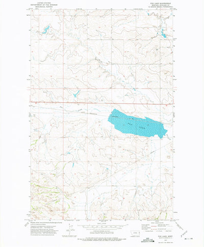 United States Geological Survey Fox Lake, MT (1972, 24000-Scale) digital map