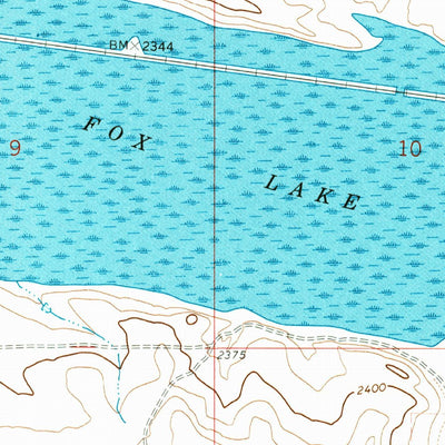United States Geological Survey Fox Lake, MT (1972, 24000-Scale) digital map