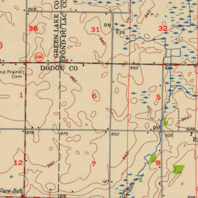 United States Geological Survey Fox Lake, WI (1955, 62500-Scale) digital map