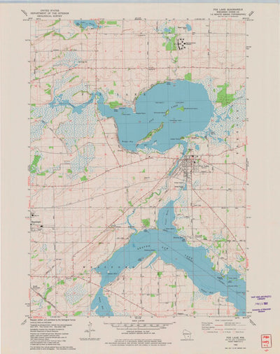 United States Geological Survey Fox Lake, WI (1980, 24000-Scale) digital map