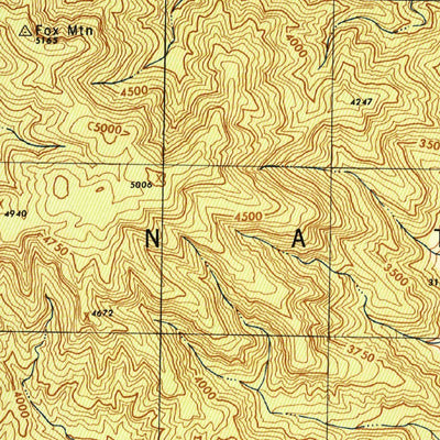 United States Geological Survey Fox Mountain, CA (1944, 31680-Scale) digital map