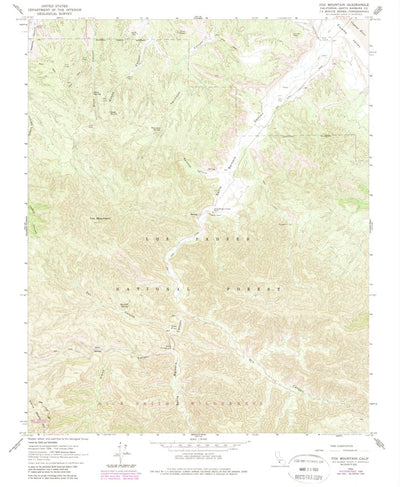 United States Geological Survey Fox Mountain, CA (1964, 24000-Scale) digital map