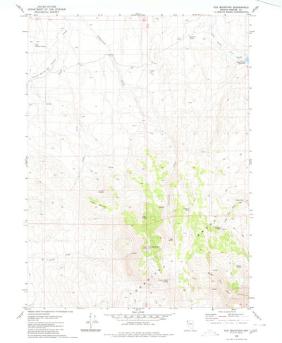 United States Geological Survey Fox Mountain, NV (1980, 24000-Scale) digital map