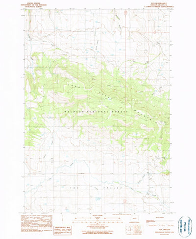 United States Geological Survey Fox, OR (1990, 24000-Scale) digital map