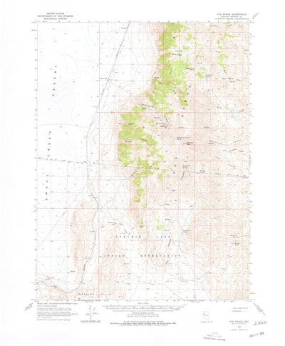 United States Geological Survey Fox Range, NV (1965, 62500-Scale) digital map