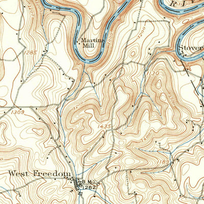 United States Geological Survey Foxburg, PA (1907, 62500-Scale) digital map