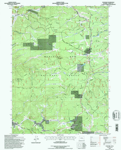 United States Geological Survey Foxpark, WY (1992, 24000-Scale) digital map