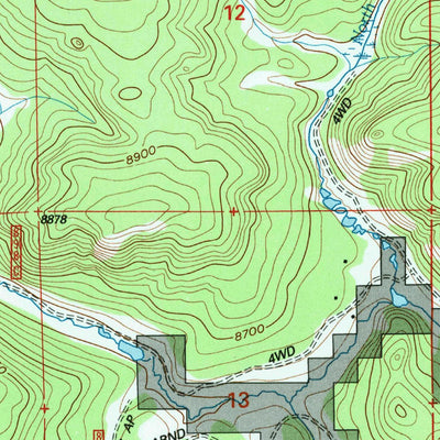 United States Geological Survey Foxpark, WY (1992, 24000-Scale) digital map