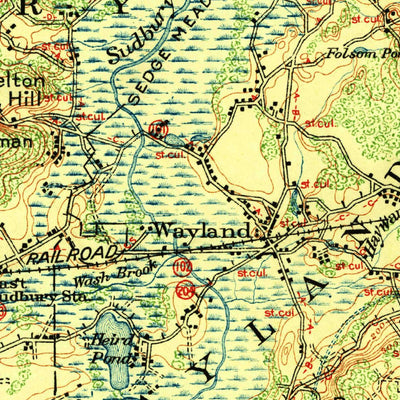 United States Geological Survey Framingham, MA (1918, 62500-Scale) digital map