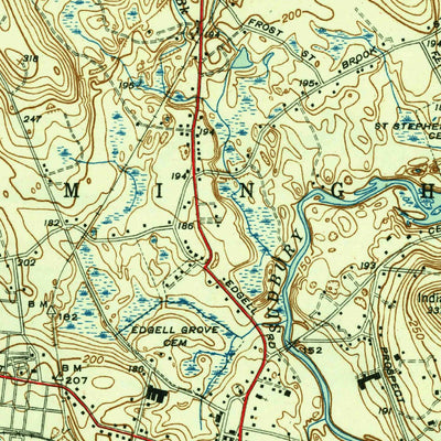 United States Geological Survey Framingham, MA (1943, 31680-Scale) digital map