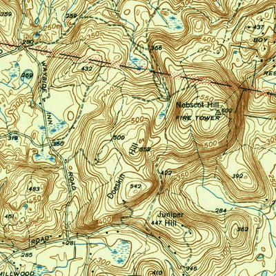 United States Geological Survey Framingham, MA (1943, 31680-Scale) digital map