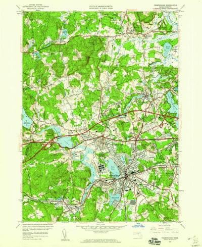 United States Geological Survey Framingham, MA (1950, 24000-Scale) digital map