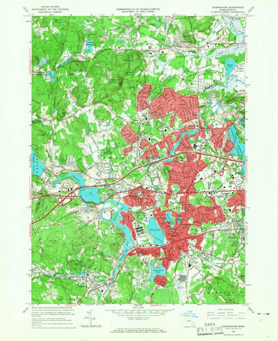 United States Geological Survey Framingham, MA (1965, 24000-Scale) digital map