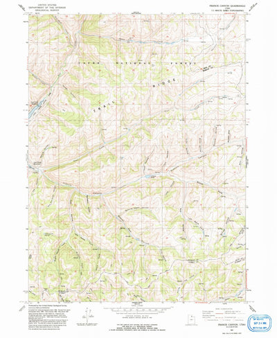 United States Geological Survey Francis Canyon, UT (1991, 24000-Scale) digital map