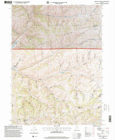 United States Geological Survey Francis Canyon, UT (1998, 24000-Scale) digital map
