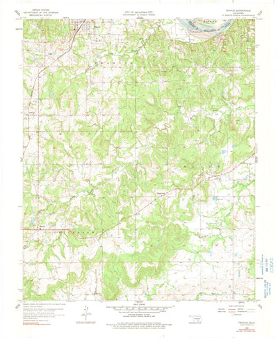 United States Geological Survey Francis, OK (1958, 24000-Scale) digital map