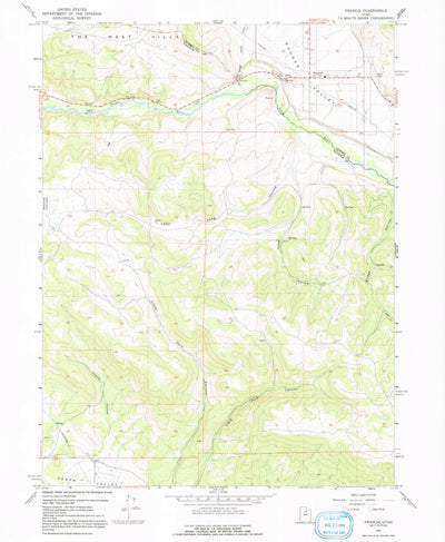 United States Geological Survey Francis, UT (1967, 24000-Scale) digital map