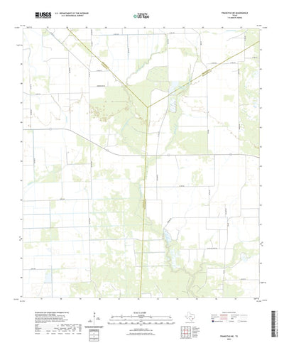 United States Geological Survey Francitas NE, TX (2022, 24000-Scale) digital map