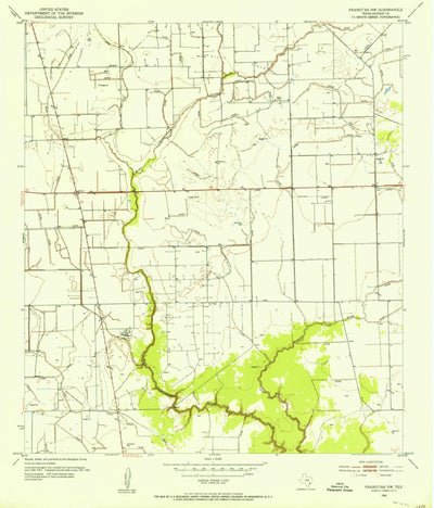 United States Geological Survey Francitas NW, TX (1952, 24000-Scale) digital map