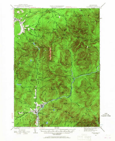 United States Geological Survey Franconia, NH (1929, 62500-Scale) digital map