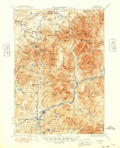 United States Geological Survey Franconia, NH (1932, 62500-Scale) digital map
