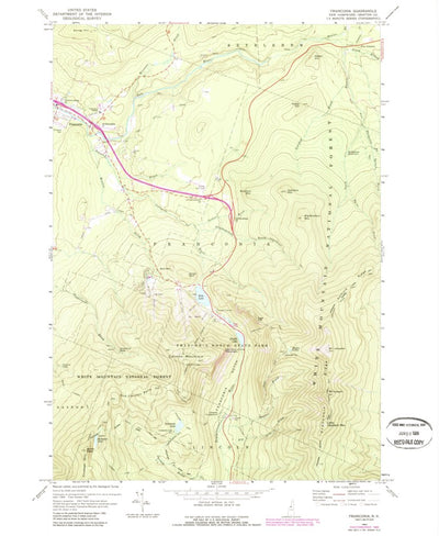 United States Geological Survey Franconia, NH (1967, 24000-Scale) digital map