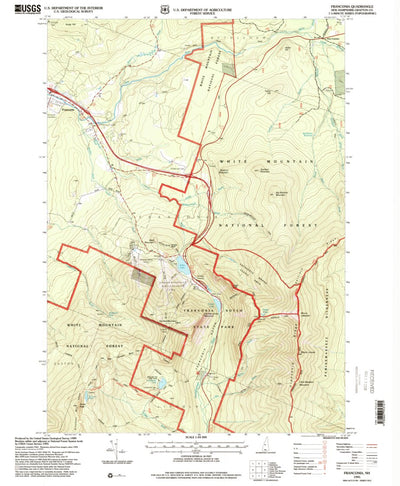 United States Geological Survey Franconia, NH (1995, 24000-Scale) digital map