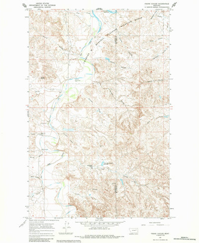 United States Geological Survey Frank Coulee, MT (1967, 24000-Scale) digital map