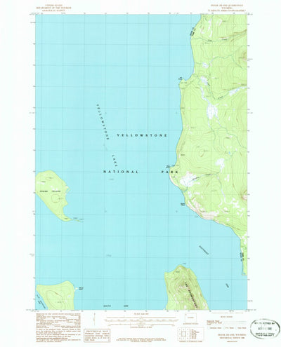 United States Geological Survey Frank Island, WY (1986, 24000-Scale) digital map