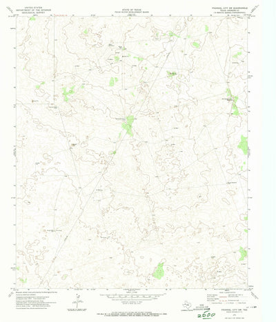 United States Geological Survey Frankel City SW, TX (1971, 24000-Scale) digital map