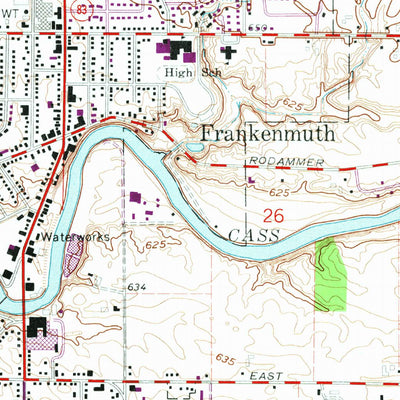 United States Geological Survey Frankenmuth, MI (1963, 24000-Scale) digital map