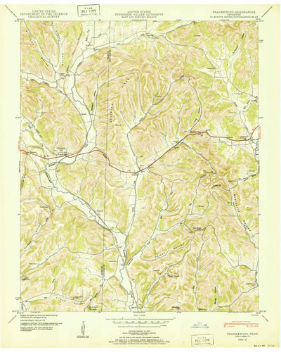 United States Geological Survey Frankewing, TN (1951, 24000-Scale) digital map