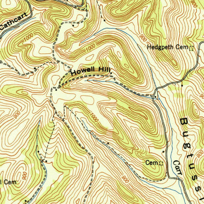United States Geological Survey Frankewing, TN (1951, 24000-Scale) digital map