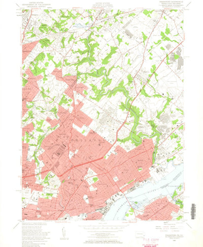 United States Geological Survey Frankford, PA-NJ (1950, 24000-Scale) digital map