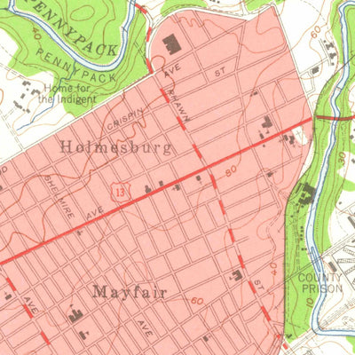 United States Geological Survey Frankford, PA-NJ (1950, 24000-Scale) digital map