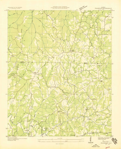 United States Geological Survey Frankfort, AL (1936, 24000-Scale) digital map