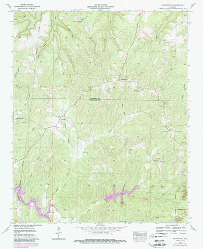 United States Geological Survey Frankfort, AL (1957, 24000-Scale) digital map